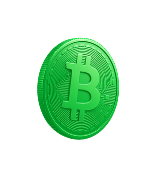 Floating card visualising figures for cryptocurrency market analysis